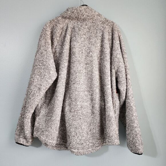 Maurices Plus Size Gray Buffalo Plaid Yoke Snap Front Sherpa Pullover Sweatshirt - Picture 9 of 12